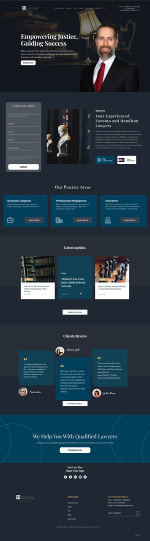 Web Design by Taufik H for Michael''s Law Firm | Design: #31947508
