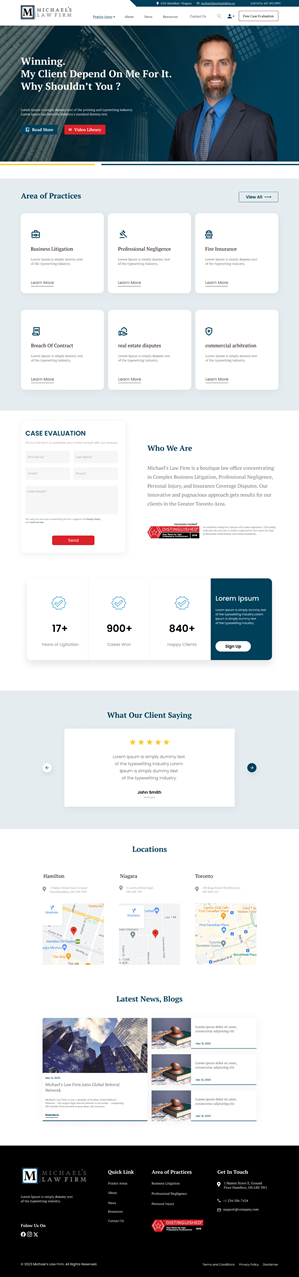 Web-Design von GraphicSujit für Michael''s Law Firm | Design #31934449