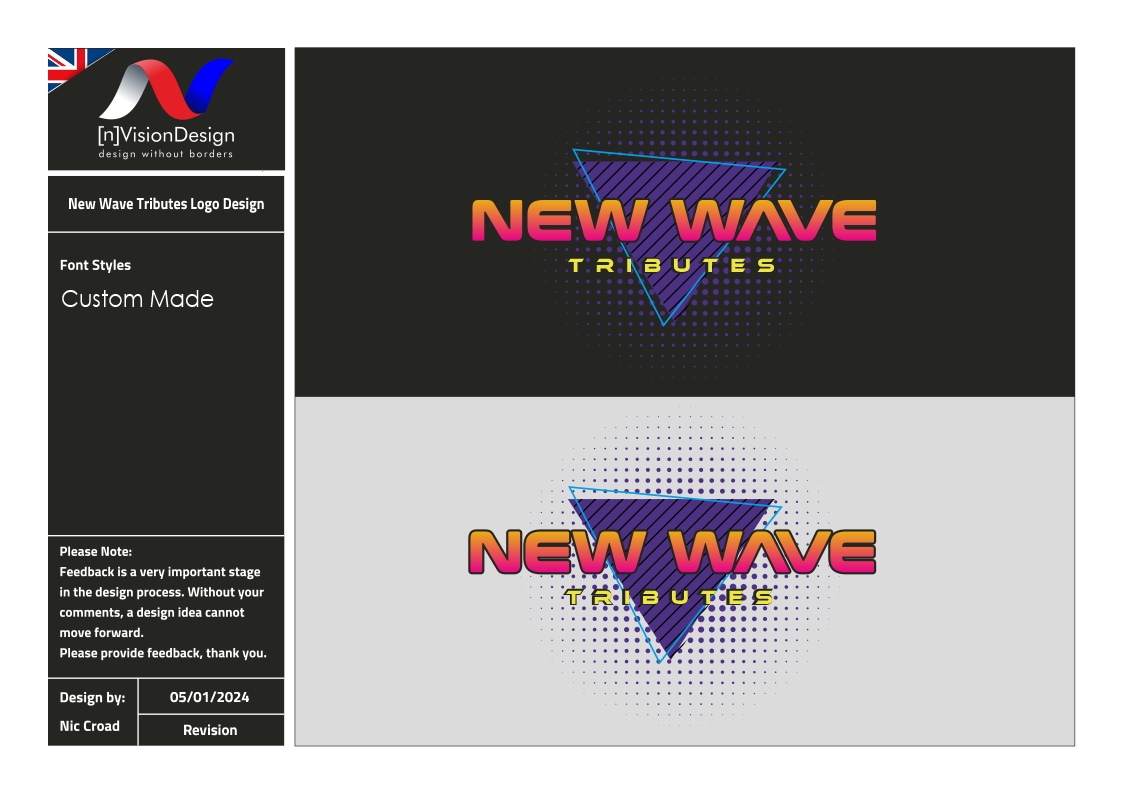 Diseño de Logo por nvisiondesign.co.uk para New Wave Tributes, LLC | Diseño #32064967