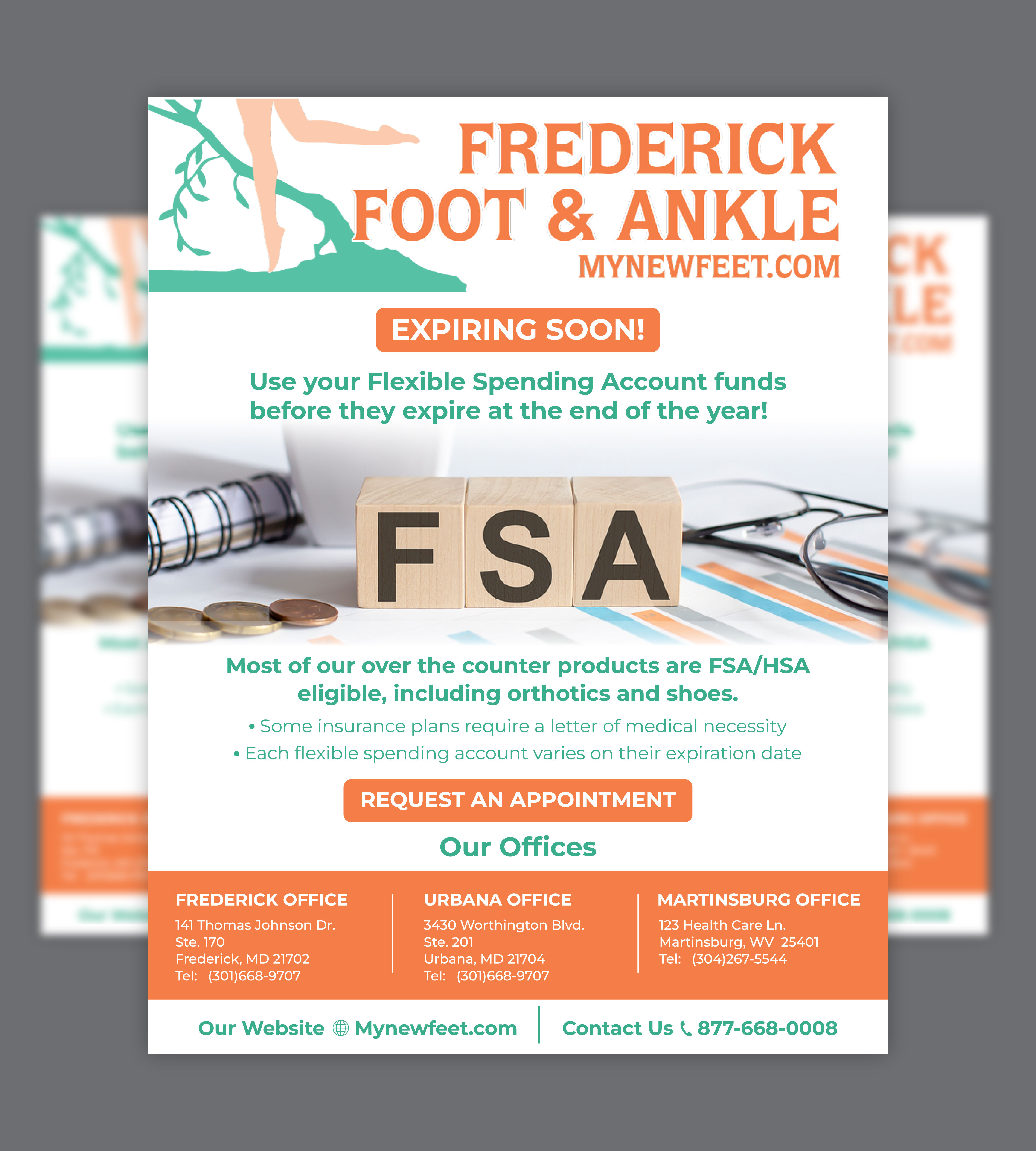 Flyer Design by Rifu Graphics for Frederick Foot & Ankle | Design #31943303