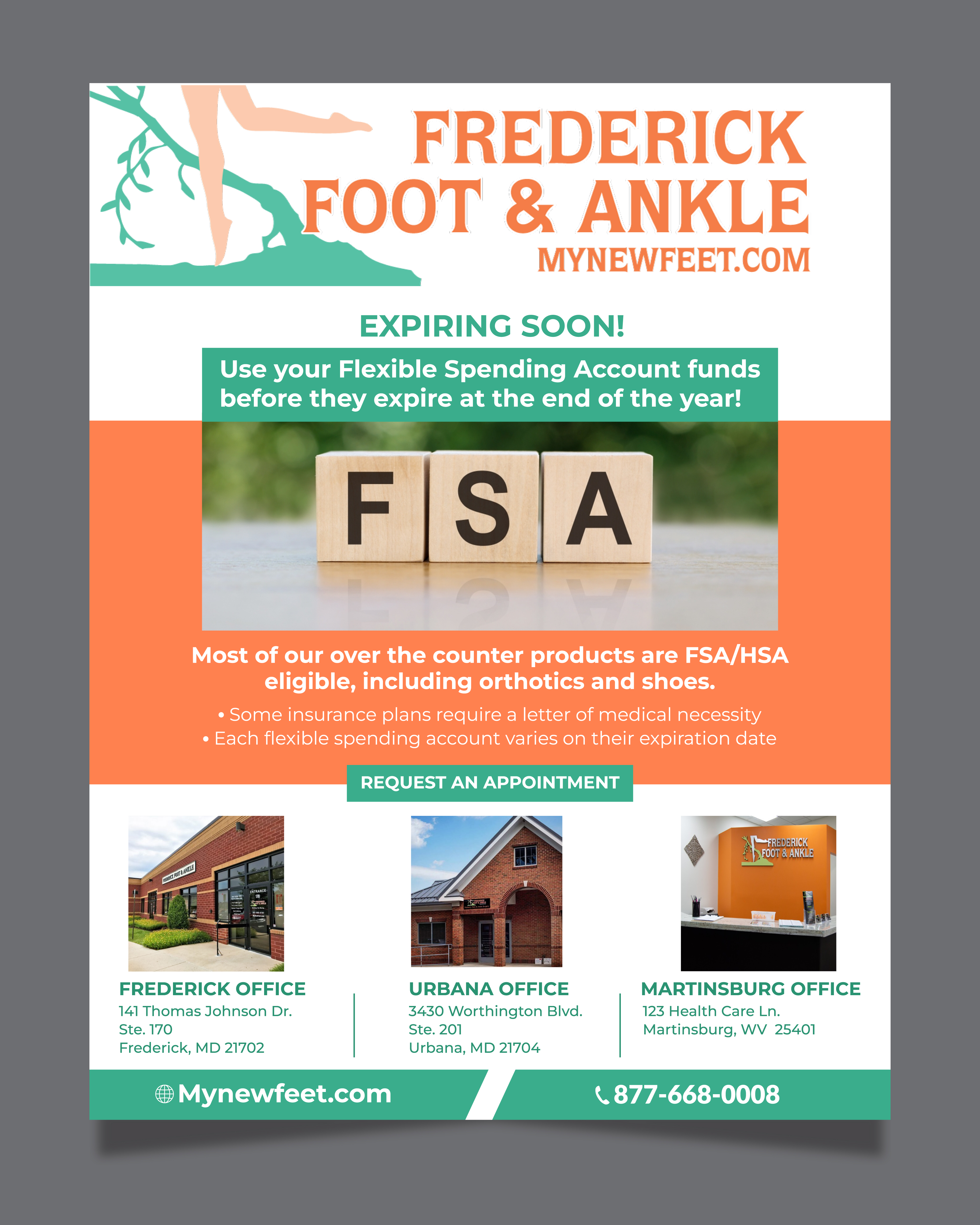 Flyer Design by Rifu Graphics for Frederick Foot & Ankle | Design #31945158