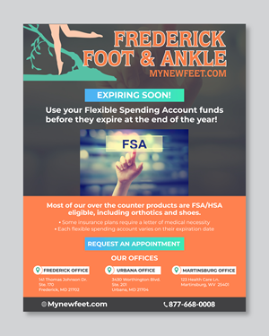 Design de Flyer par Rifu Graphics pour Frederick Foot & Ankle | Design : #31945608