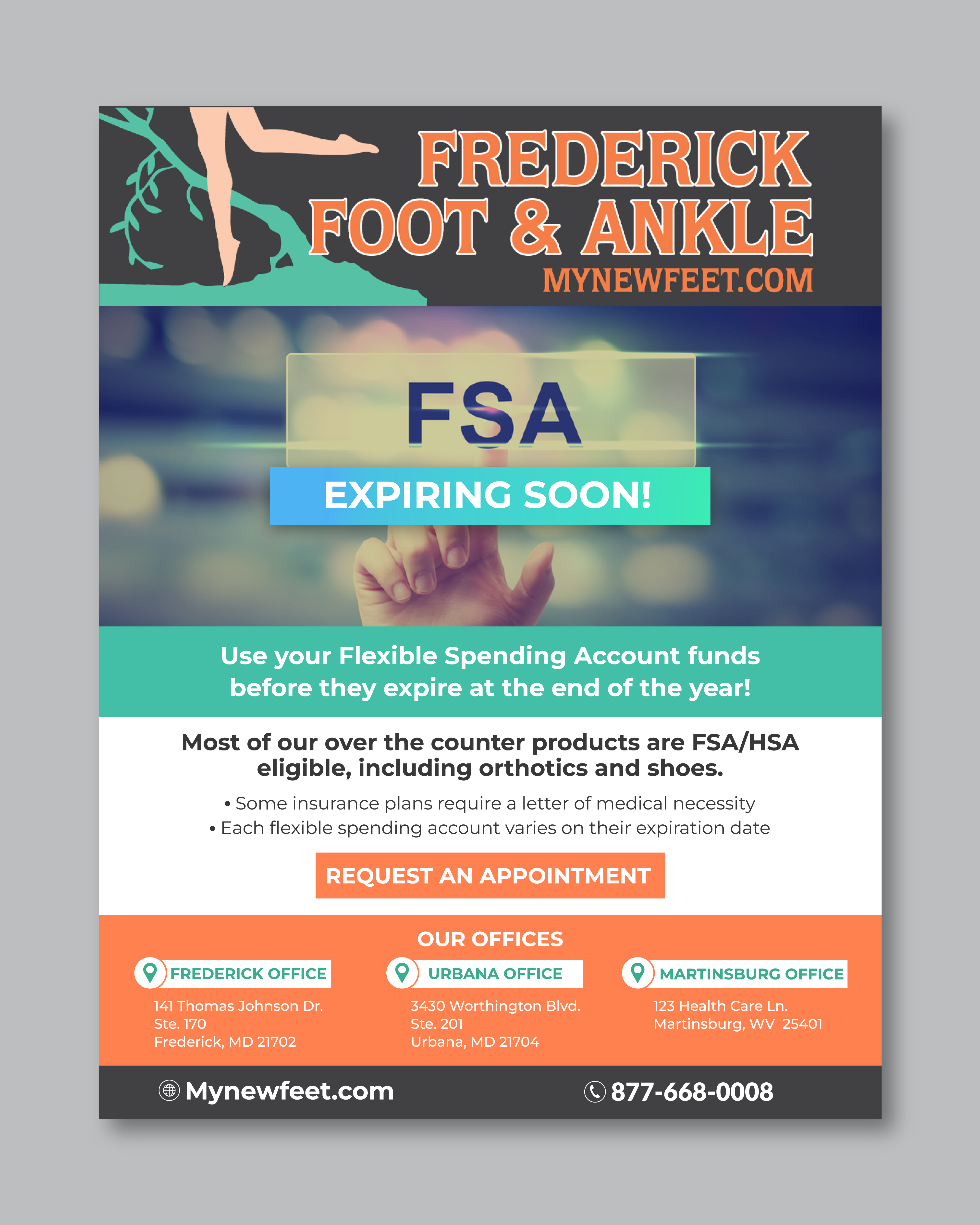 Design de Flyer par Rifu Graphics pour Frederick Foot & Ankle | Design #31946061