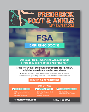 Design de Flyer par Rifu Graphics pour Frederick Foot & Ankle | Design : #31946061