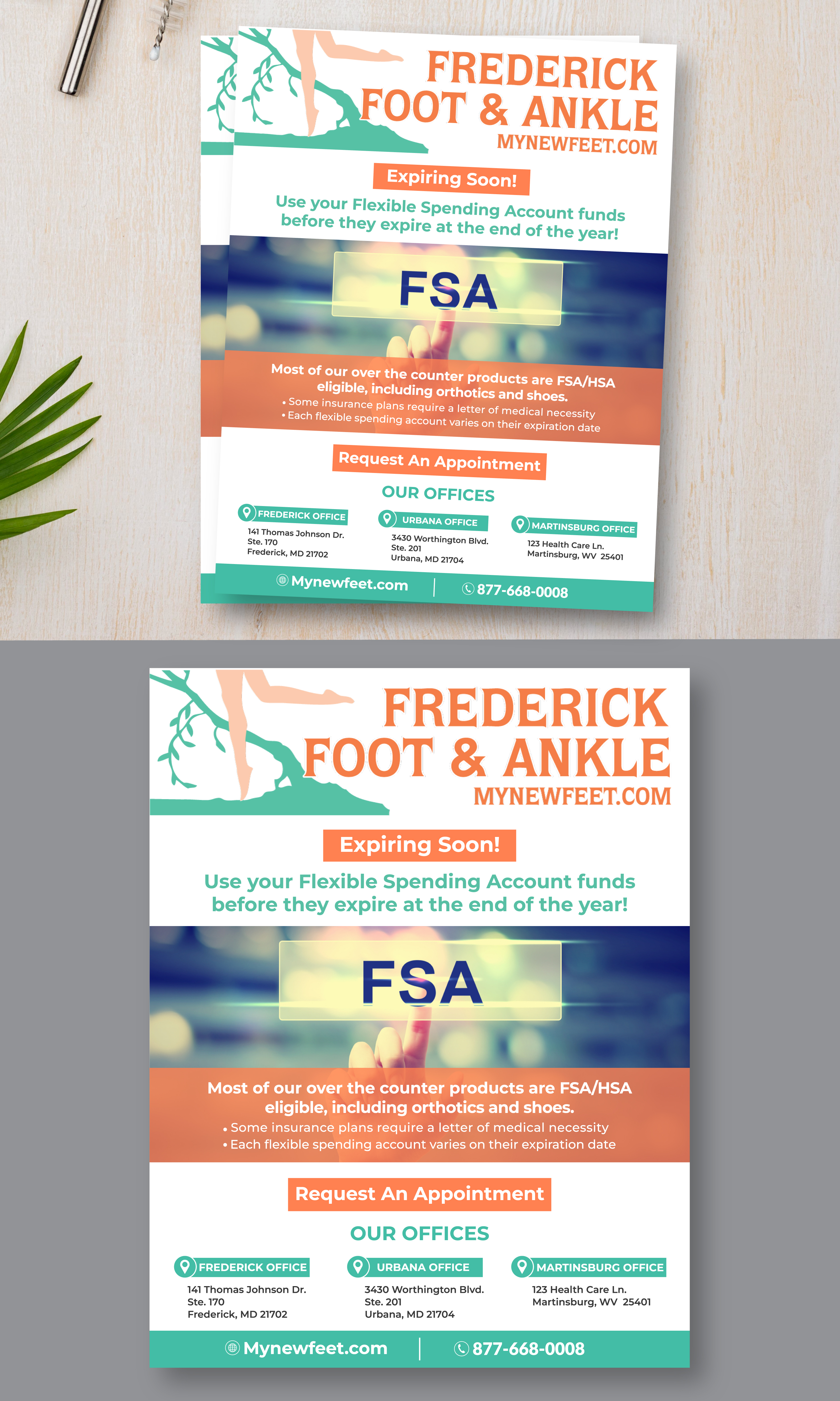 Flyer Design by Rifu Graphics for Frederick Foot & Ankle | Design #31947651