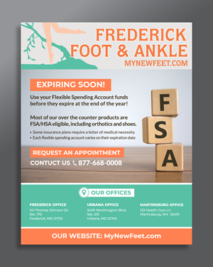 Design de Flyer par Rifu Graphics pour Frederick Foot & Ankle | Design : #31949375