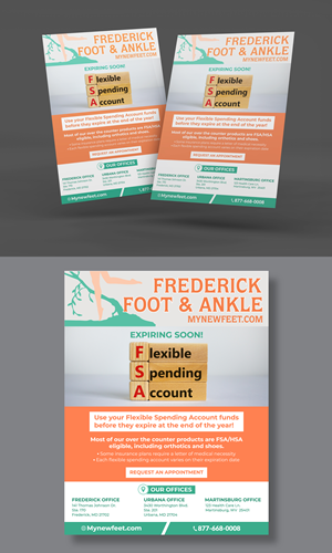 Design de Flyer par Rifu Graphics pour Frederick Foot & Ankle | Design : #31949502