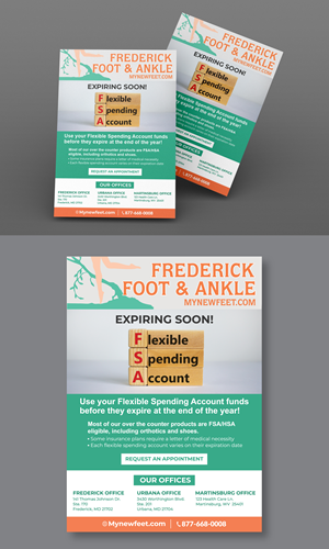 Design de Flyer par Rifu Graphics pour Frederick Foot & Ankle | Design : #31949836