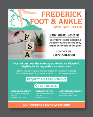 Diseño de Flyer por Rifu Graphics para Frederick Foot & Ankle | Diseño: #31951043