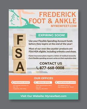 Diseño de Flyer por Rifu Graphics para Frederick Foot & Ankle | Diseño: #31955038