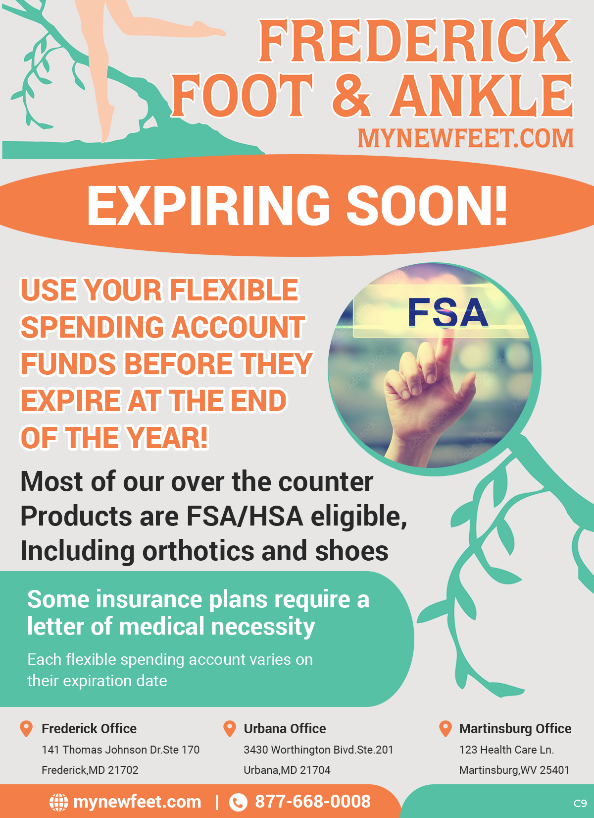 Flyer Design by pb for Frederick Foot & Ankle | Design #31942425