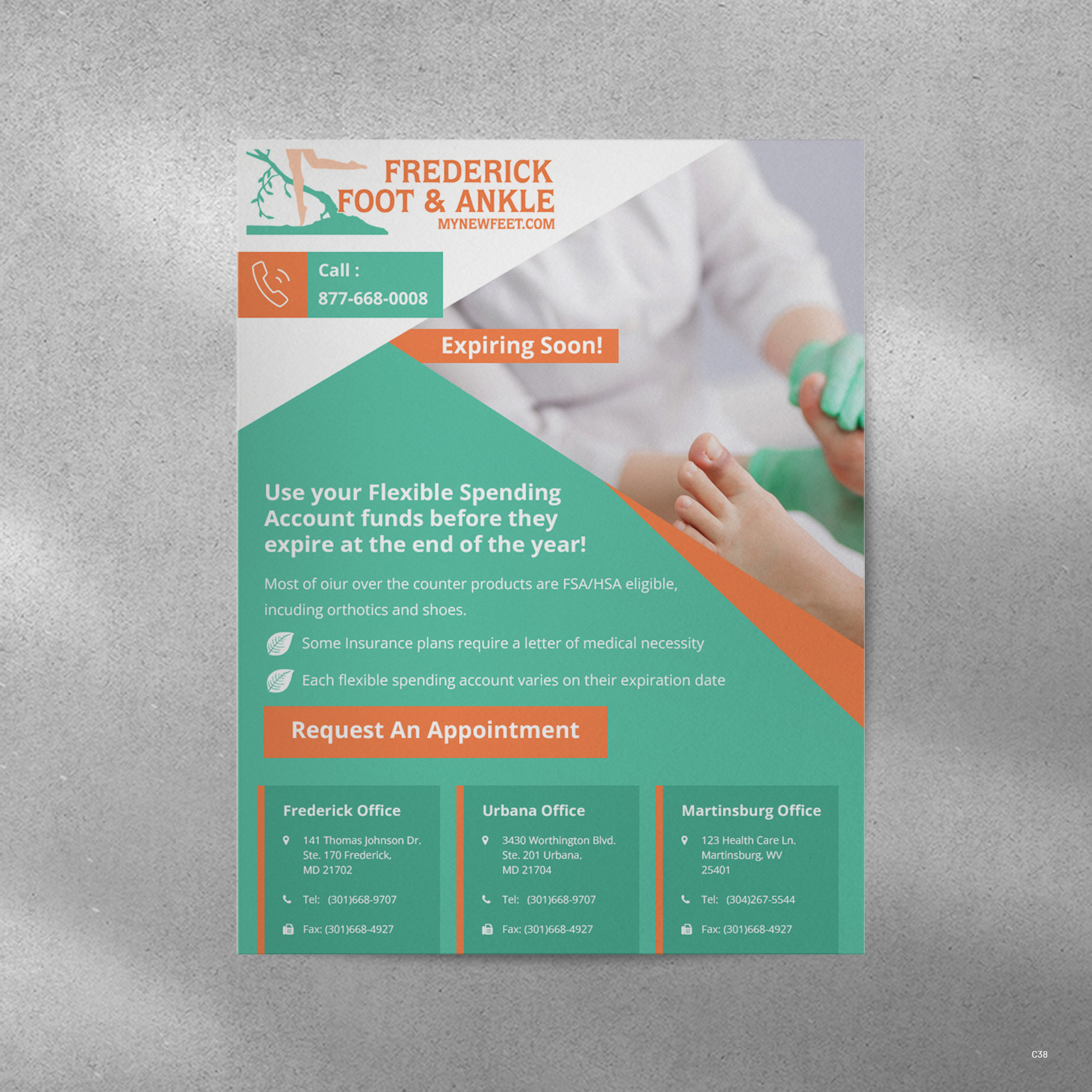 Flyer Design by pb for Frederick Foot & Ankle | Design #31942427