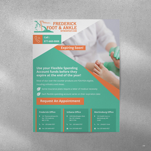Diseño de Flyer por pb para Frederick Foot & Ankle | Diseño: #31942427