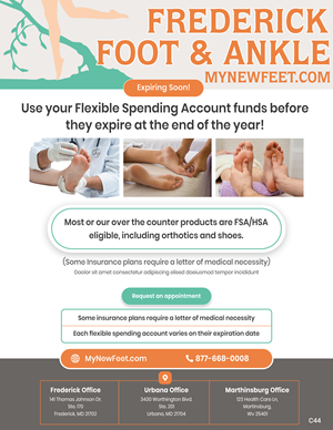Diseño de Flyer por pb para Frederick Foot & Ankle | Diseño: #31942432