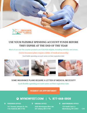 Diseño de Flyer por pb para Frederick Foot & Ankle | Diseño: #31942436