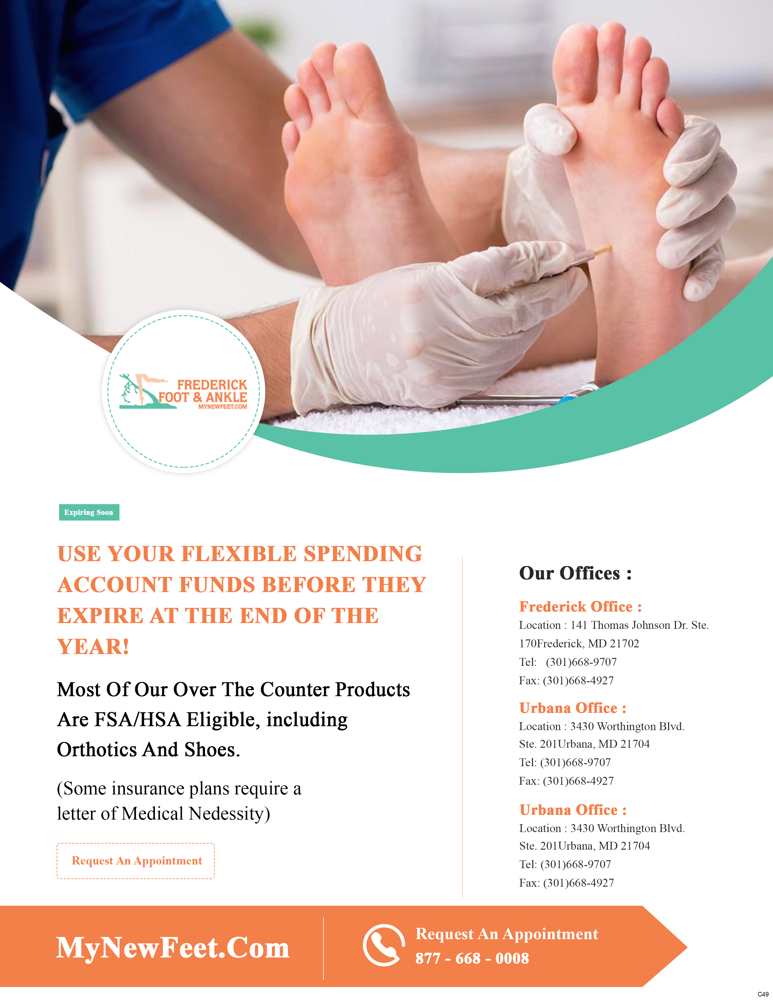 Flyer Design by pb for Frederick Foot & Ankle | Design #31942445