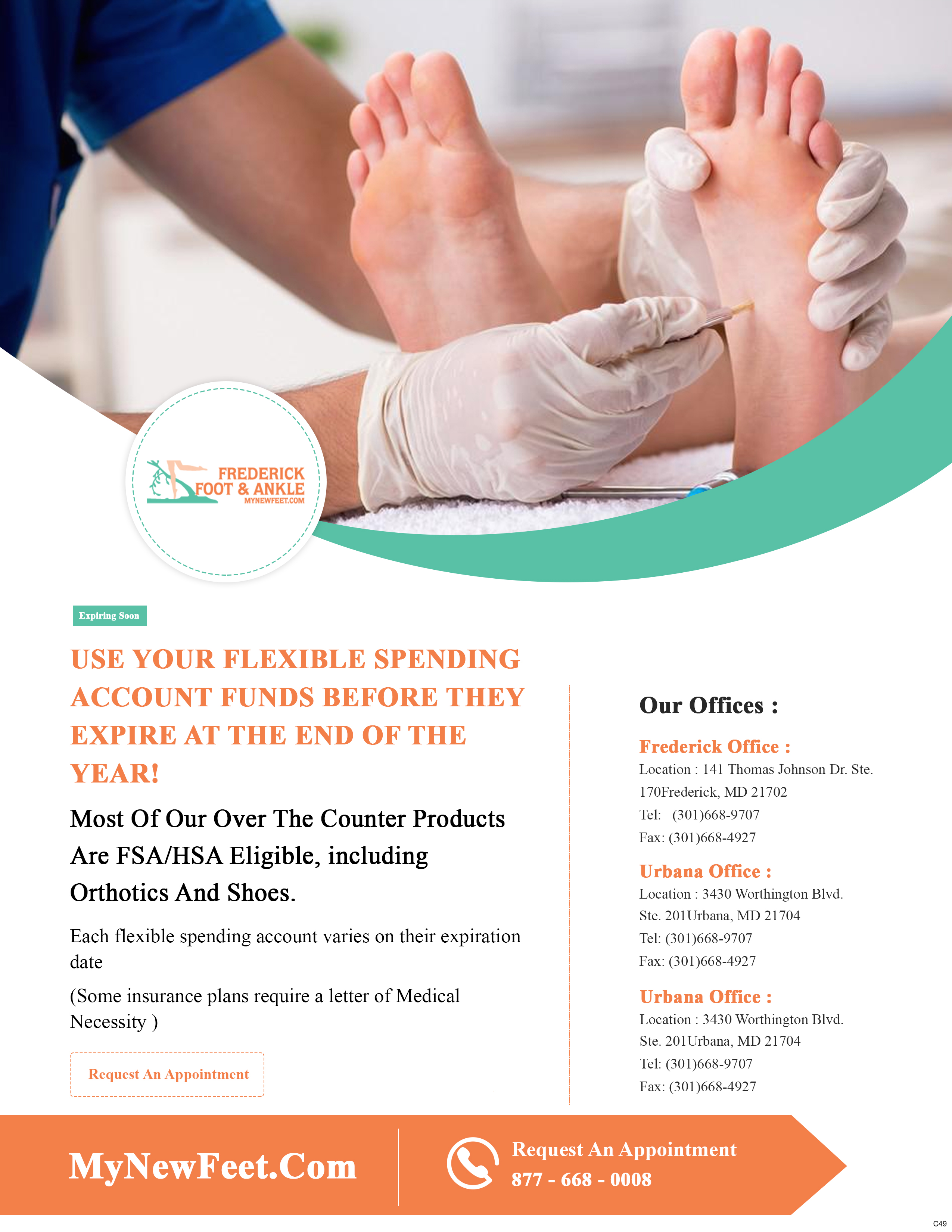 Design de Flyer par pb pour Frederick Foot & Ankle | Design #31954129