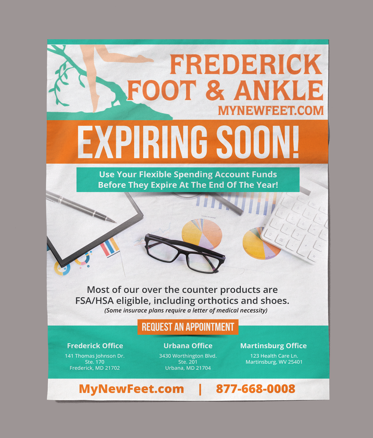 Flyer Design by JK18 for Frederick Foot & Ankle | Design #31940203