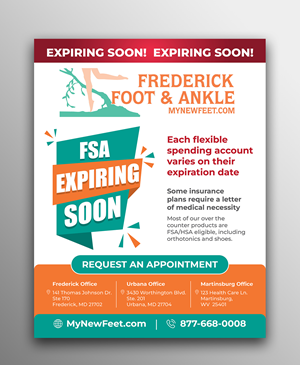Diseño de Flyer por OwnDesign para Frederick Foot & Ankle | Diseño: #31940760