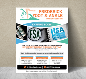 Diseño de Flyer por Dzhafir para Frederick Foot & Ankle | Diseño: #31940076