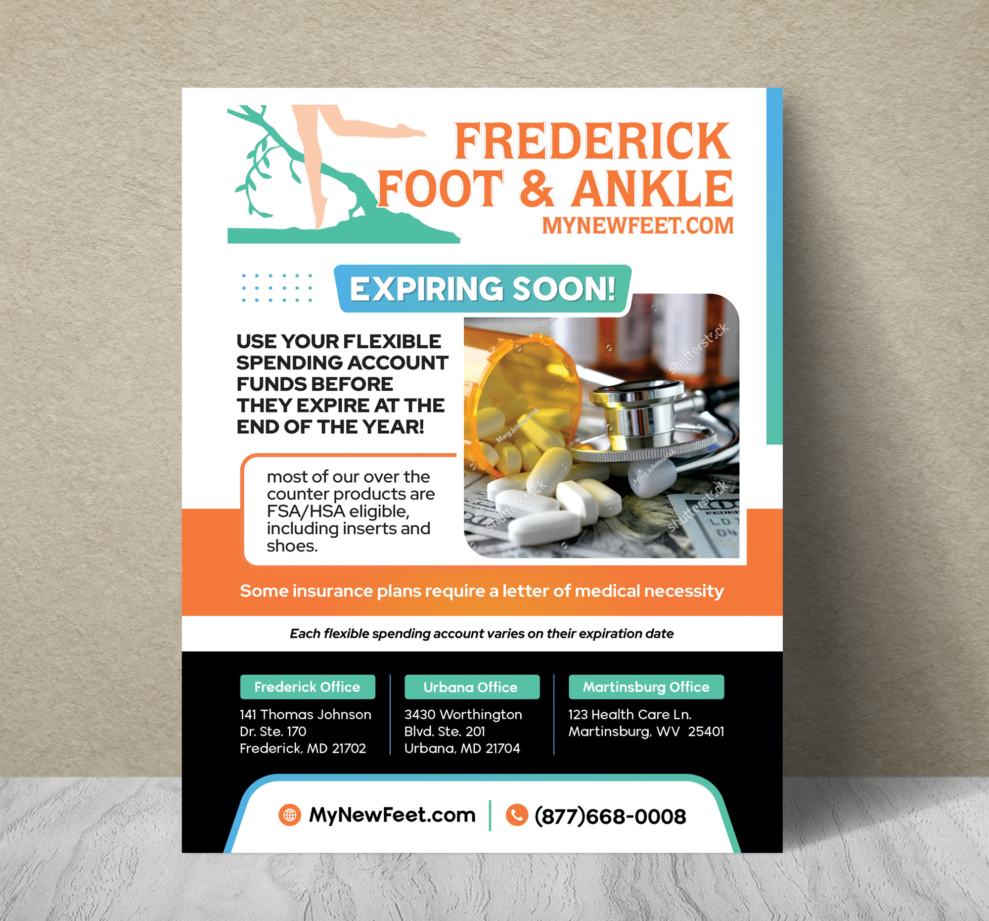 Flyer Design by Dzhafir for Frederick Foot & Ankle | Design #31940077
