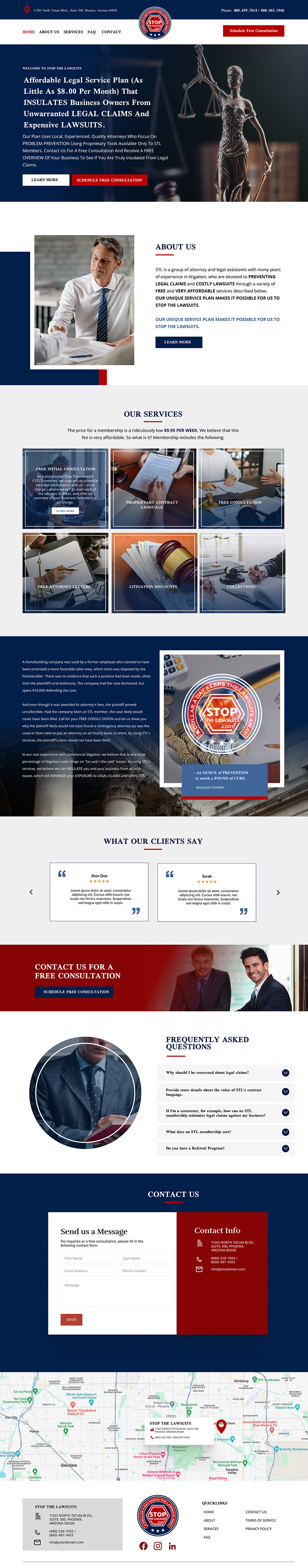 Web Design by DeriMH for Stop The Lawsuits | Design #31958550