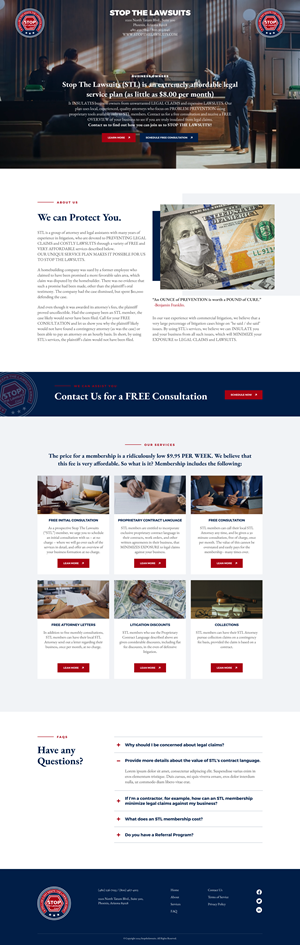 Web-Design von Esli.O für Stop The Lawsuits | Design #31996984