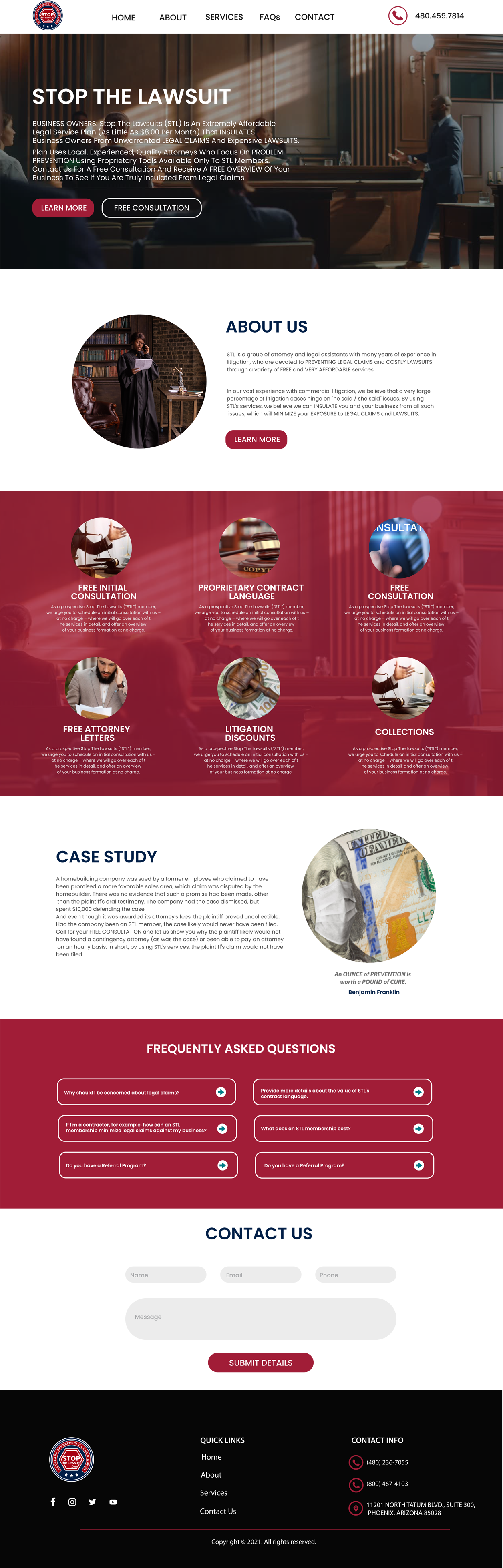 Web Design by WahDesign for Stop The Lawsuits | Design #31968525