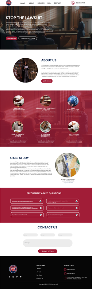 Web Design by WahDesign for Stop The Lawsuits | Design: #31968525