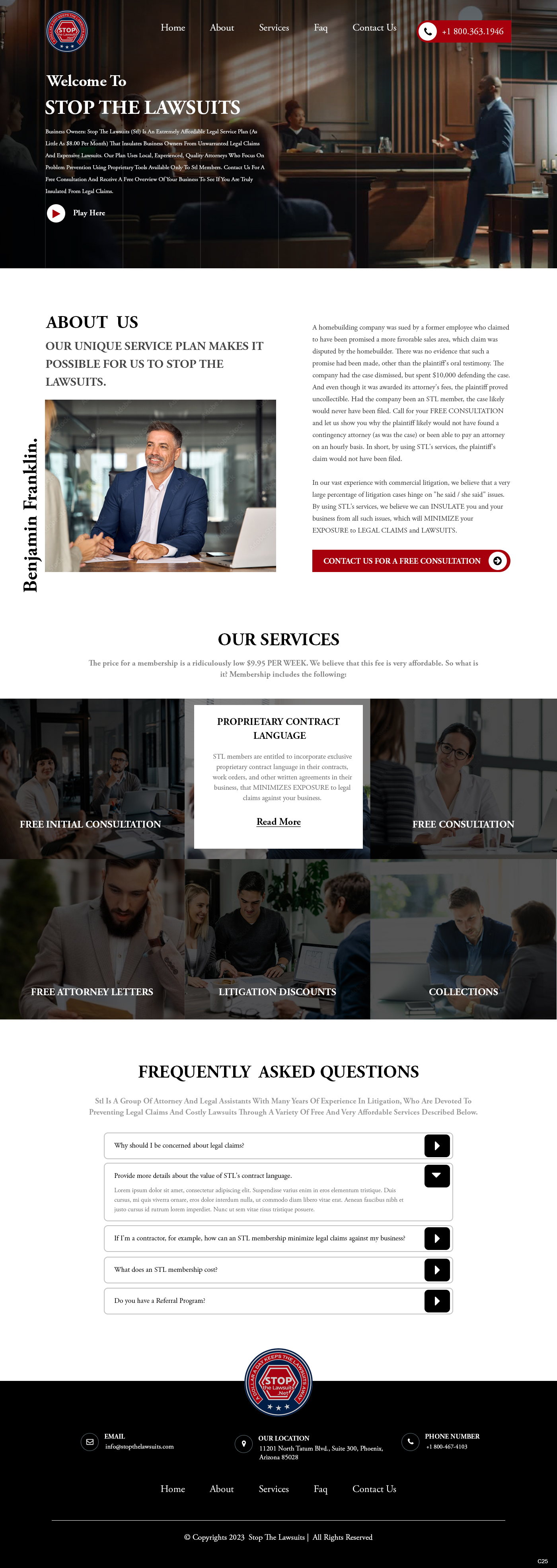 Web Design par pb pour Stop The Lawsuits | Design #31961094