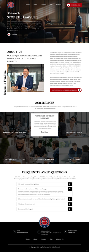 Web-Design von pb für Stop The Lawsuits | Design #31961094