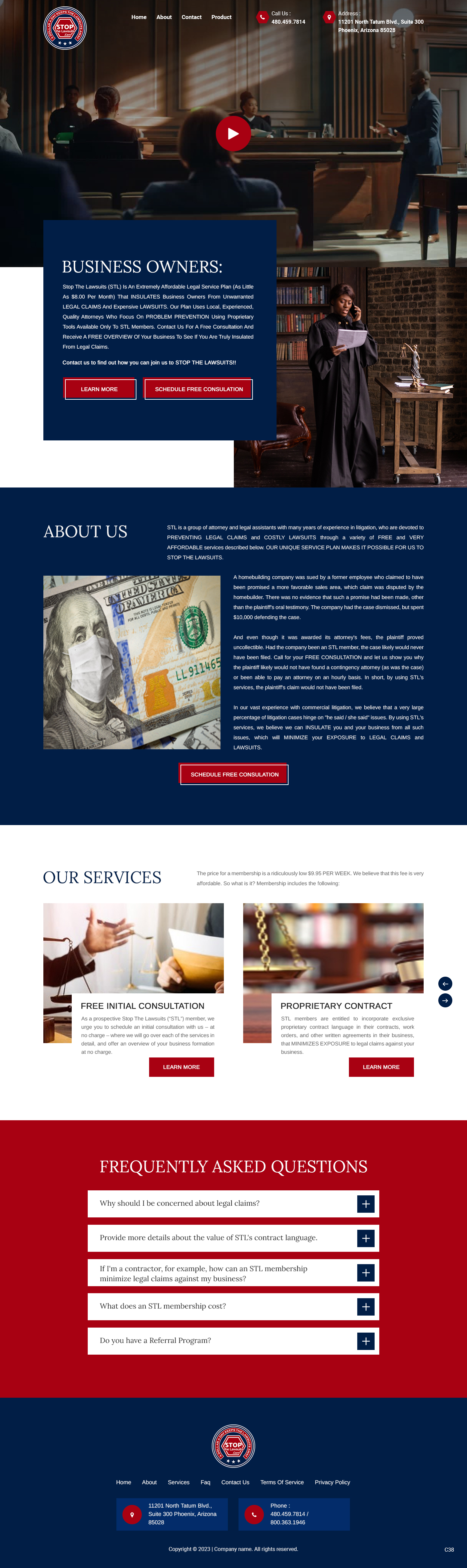 Web Design by pb for Stop The Lawsuits | Design #31961095