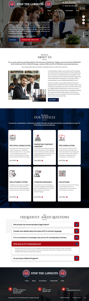 Web Design by pb for Stop The Lawsuits | Design: #31961096