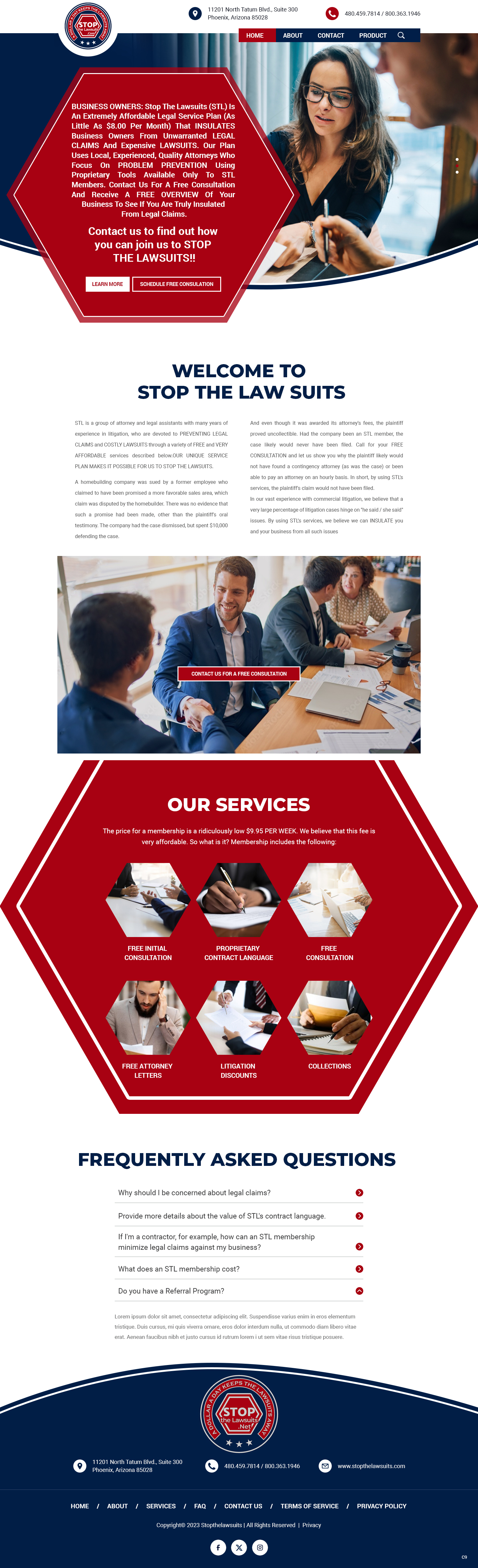 Web Design by pb for Stop The Lawsuits | Design #31961097