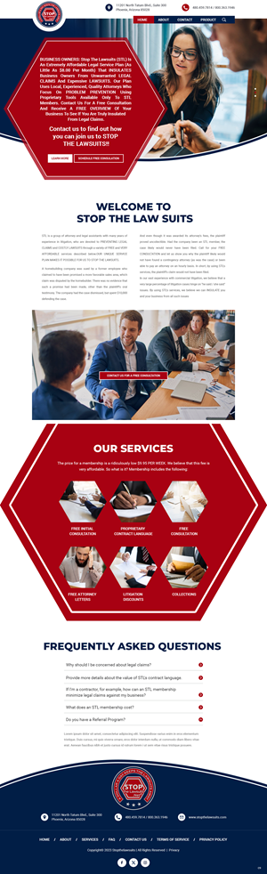 Web Design by pb for Stop The Lawsuits | Design: #31961097