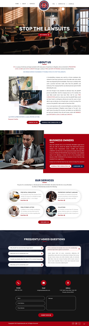 Web Design by pb for Stop The Lawsuits | Design: #31961100
