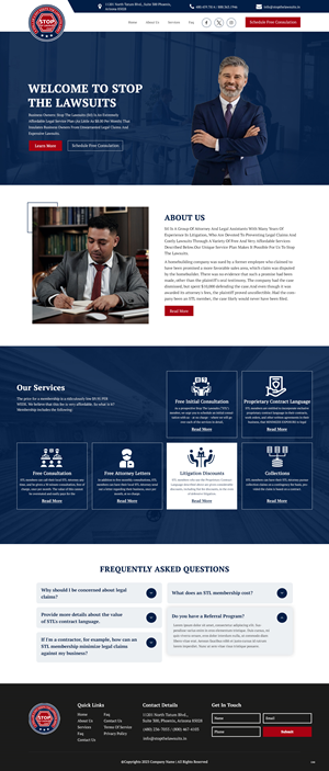 Web Design by pb for Stop The Lawsuits | Design: #31961101