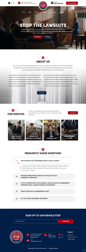 Web Design by pb for Stop The Lawsuits | Design: #31961104