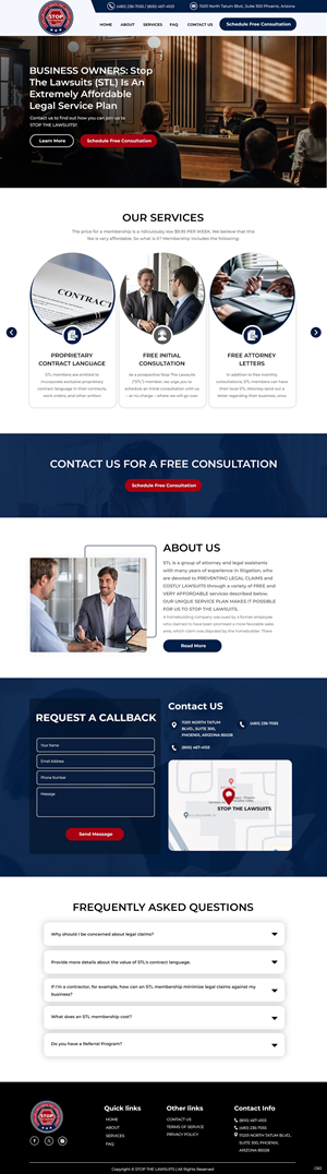 Web Design by pb for Stop The Lawsuits | Design: #31961109