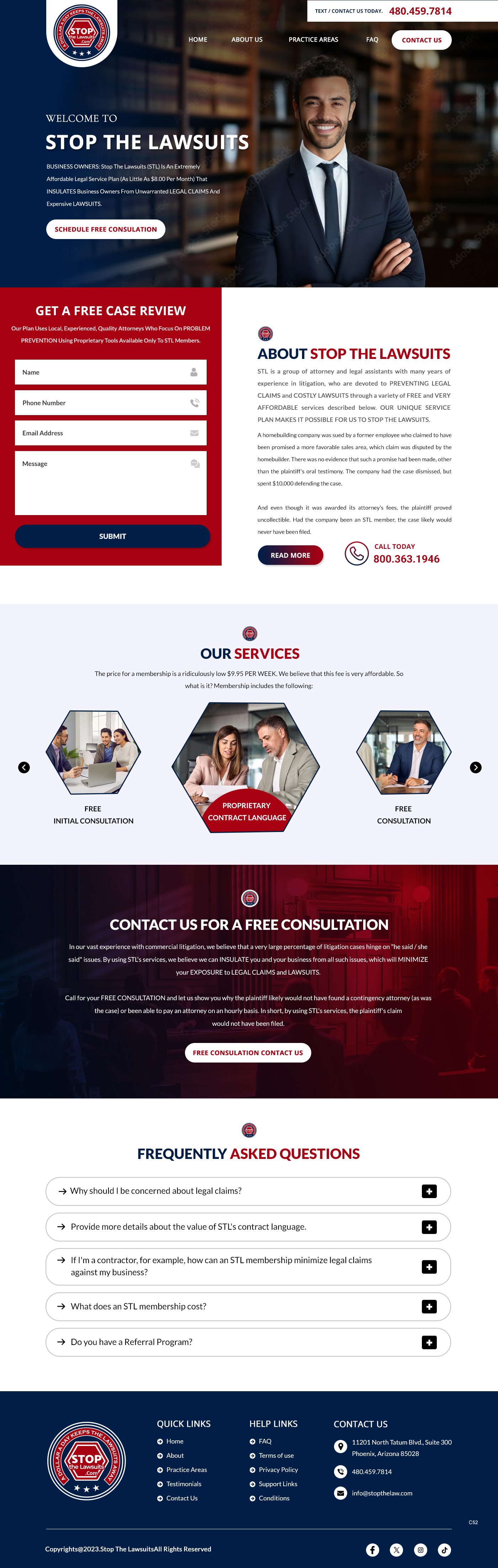 Web Design by pb for Stop The Lawsuits | Design #31961112