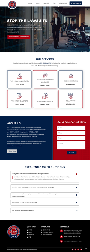 Web Design by pb for Stop The Lawsuits | Design: #31961113