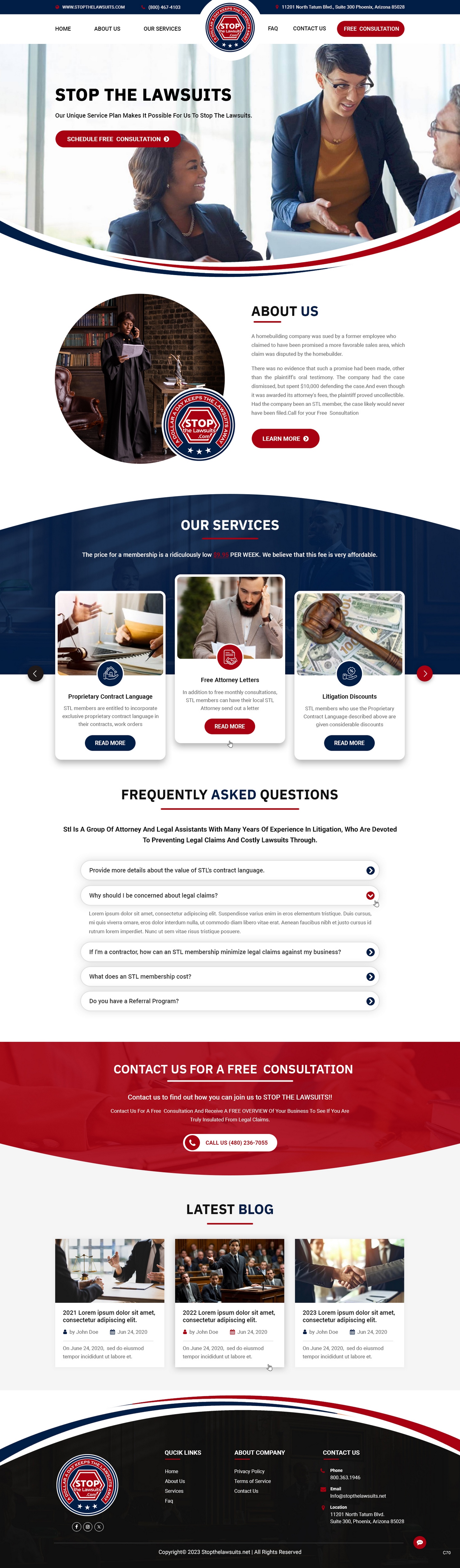 Web Design by pb for Stop The Lawsuits | Design #31961115