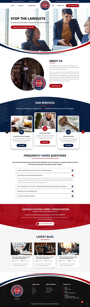 Web Design by pb for Stop The Lawsuits | Design: #31961115