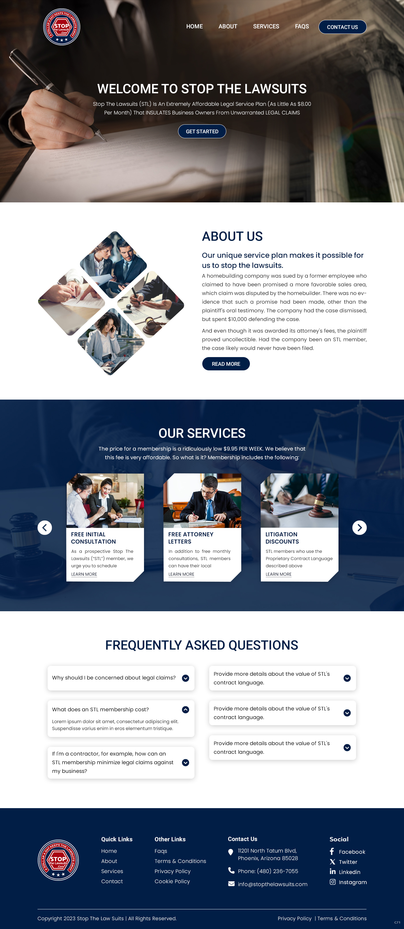 Web Design by pb for Stop The Lawsuits | Design #31961116