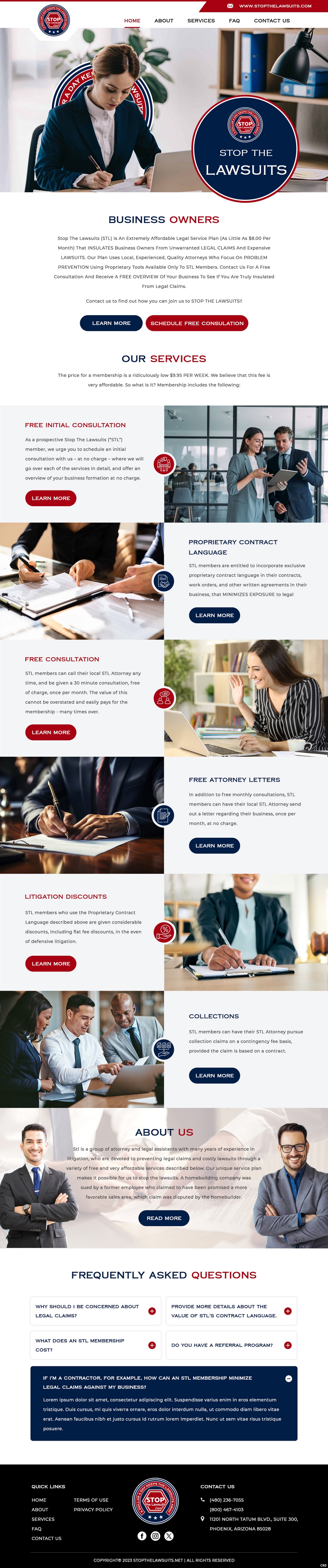 Web Design by pb for Stop The Lawsuits | Design #31961117