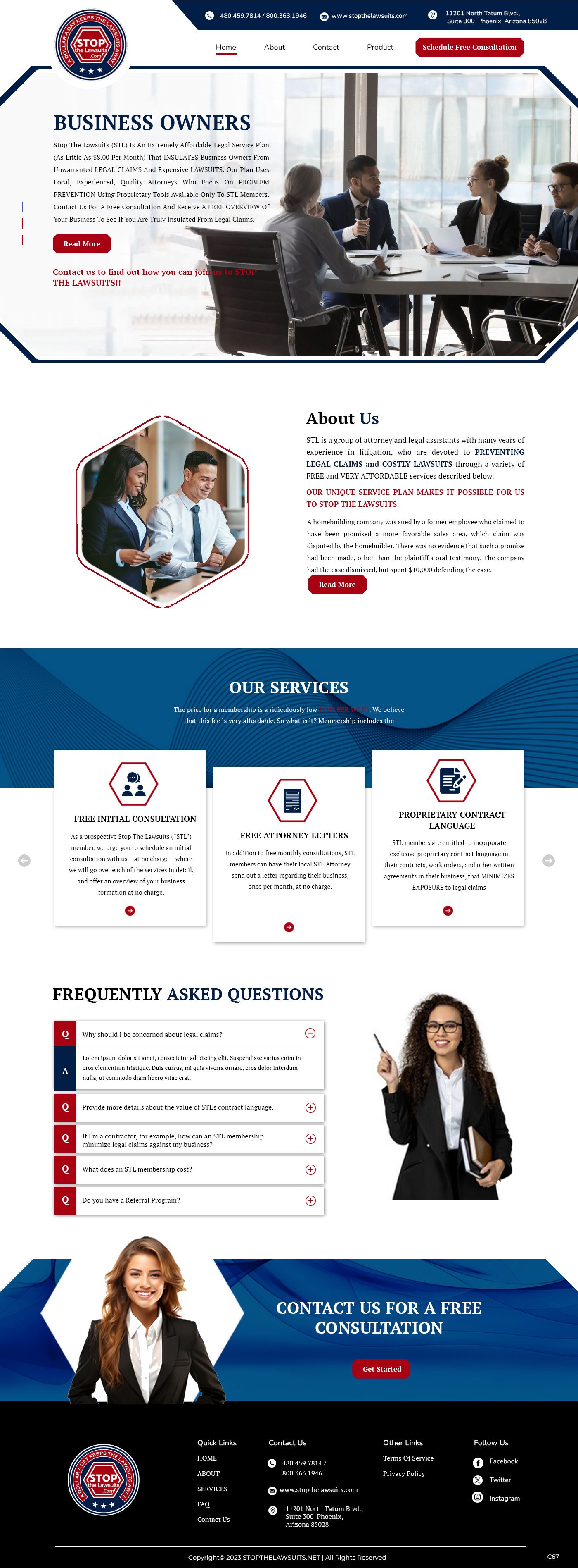 Web Design by pb for Stop The Lawsuits | Design #31961119