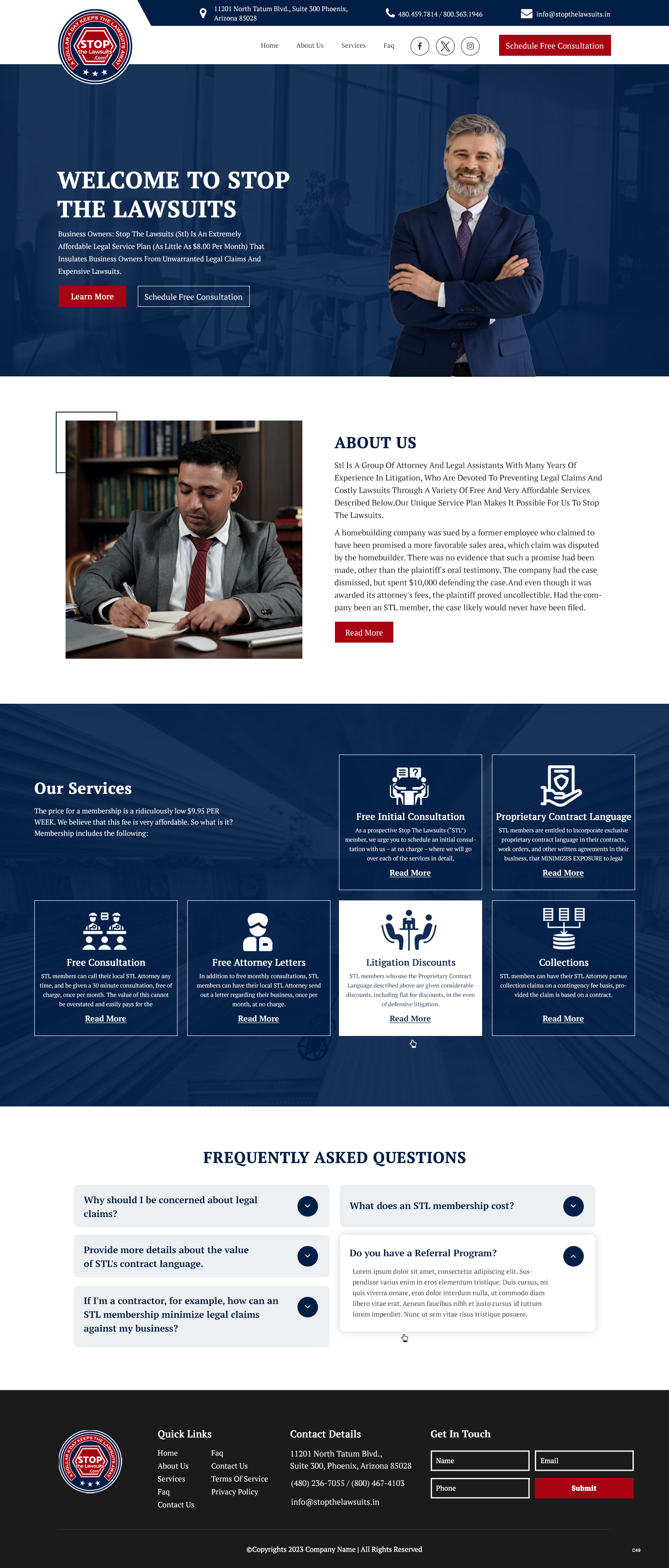 Web Design by pb for Stop The Lawsuits | Design #31968469