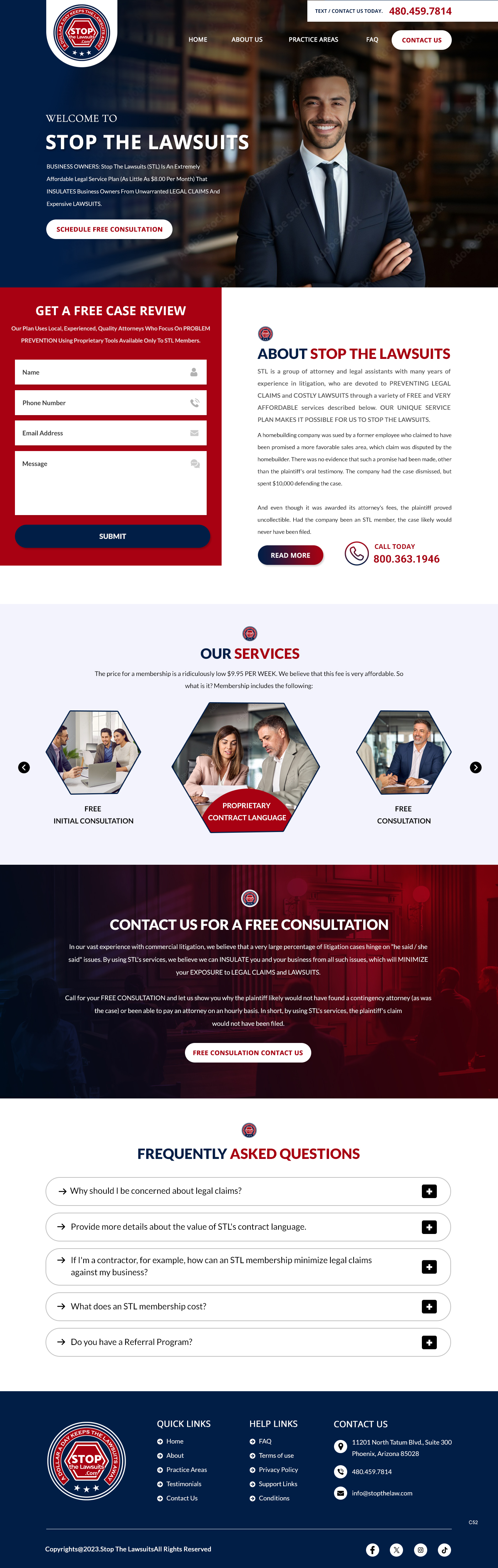 Web Design by pb for Stop The Lawsuits | Design #31968470