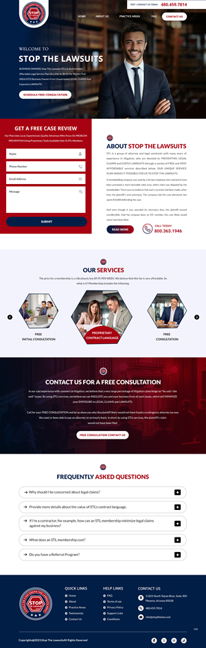 Web Design by pb for Stop The Lawsuits | Design: #31968470
