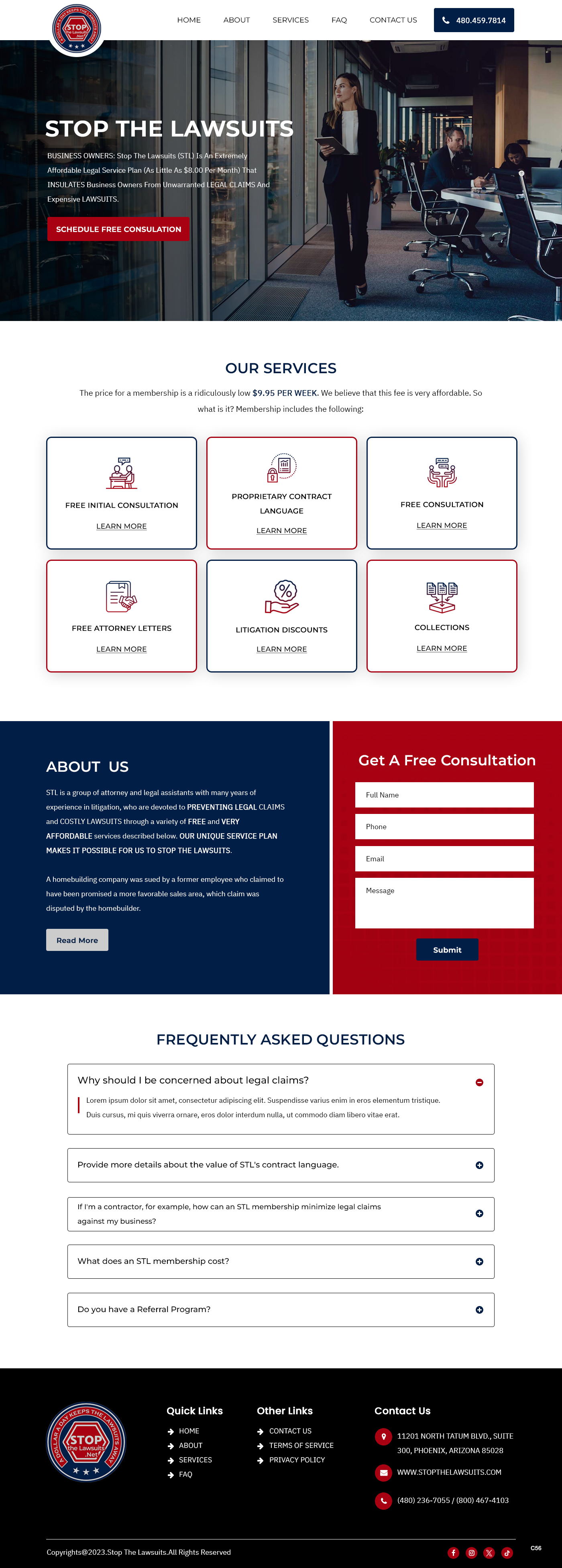 Web Design by pb for Stop The Lawsuits | Design #31968471